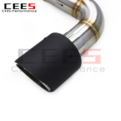 CEES Stainless Steel Valve Catback System For BMW M240/M240i F22/G42 3.0T 2017-2024 Exhaust Pipe Muffler With Carbon Fiber Tip