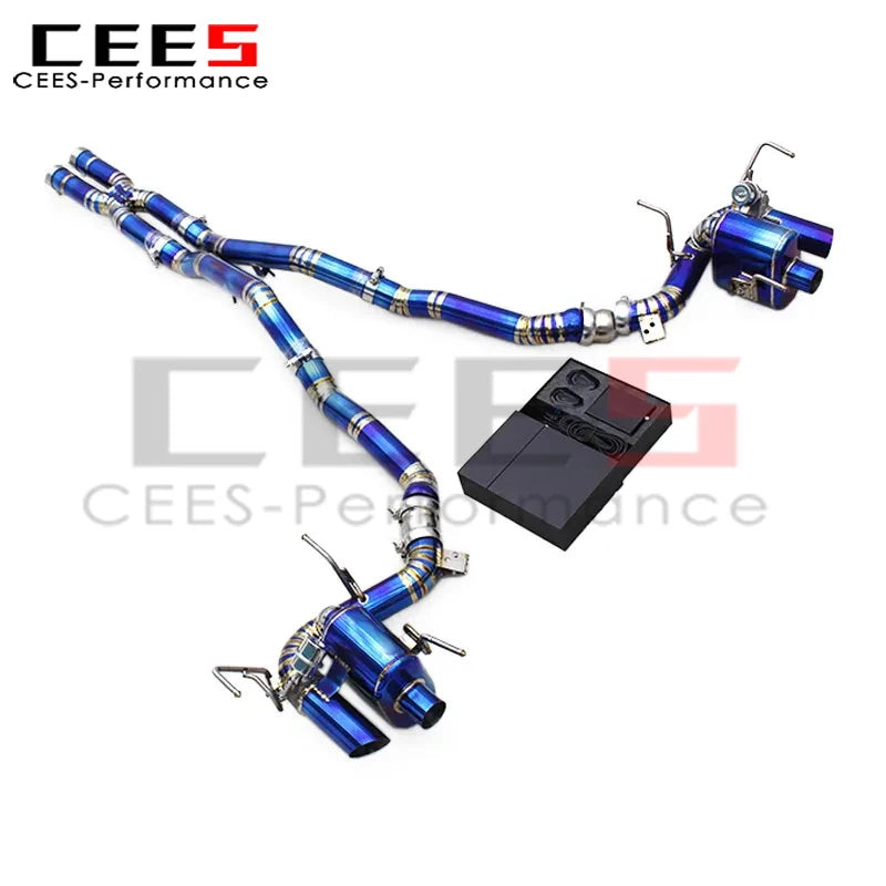 cees Catback Exhaust Downpipe Escape for Ferrari 812 Superfast 6.5L V12 2017-2023 Titanium Exhaust System Free Flow Pipe Muffler