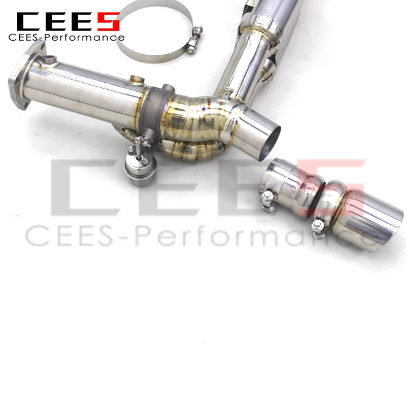 CEES for PORSCHE 911 997.1 TURBO 2004-2012 Titanium Alloy Performance Valvetronic Exhaust Pipe Muffler Vacuum Valve Exhaust