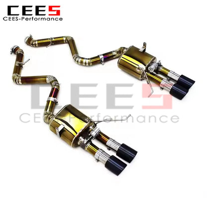 cees Titanium Gold Axle Exhaust Pipe for BMW M3 E90 E92 E93 4.0L 2008-2013 Escape Performance Valvetronic Exhaust Muffler System