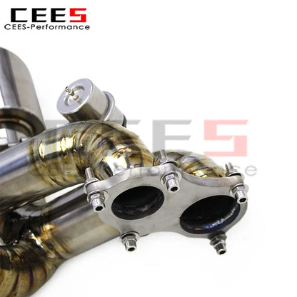 CEES Catback Exhaust Muffler for Porsche 718 Cayman GT4 4.0L 2020-2022 Performance Titanium Car Escape Exhaust Pipes System