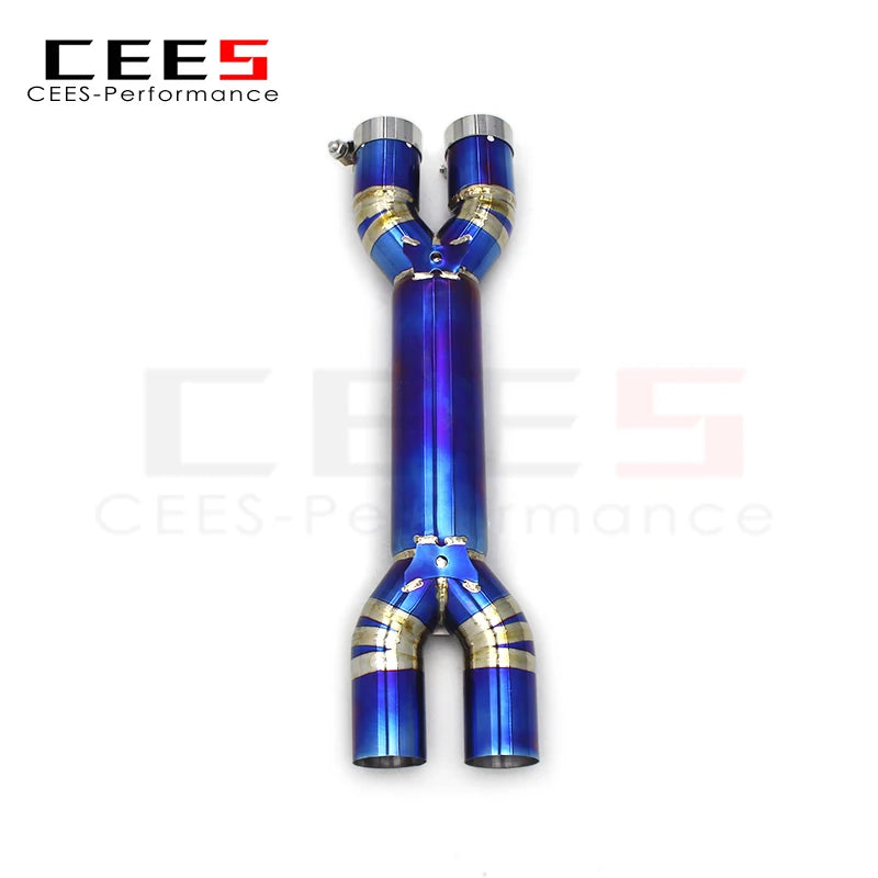 CEES Straight pipe X pipe For Ferrari GTC4 Lusso/Lusso T 6.3 2016- Racing Performance Titanium Exhaust Pipes Car Exhaust Systems