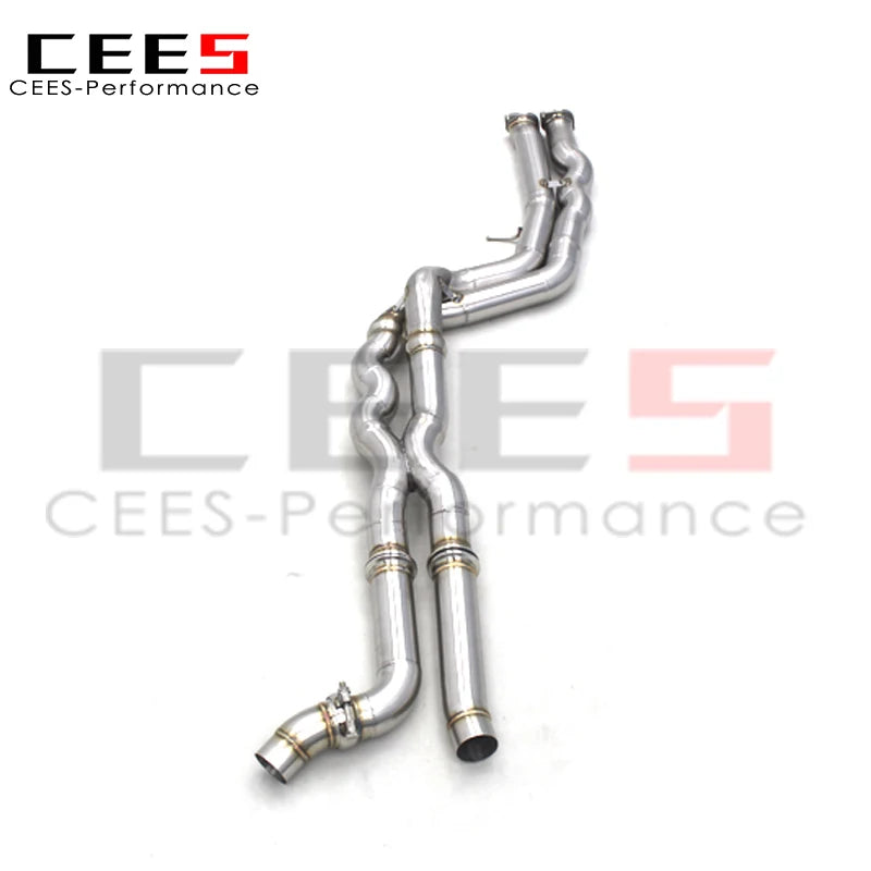 CEES Equal length Mid pipe For BMW M2C/M2 Competition S55 F87 3.0T 2018-2023 Stainless steel primary color wire drawing