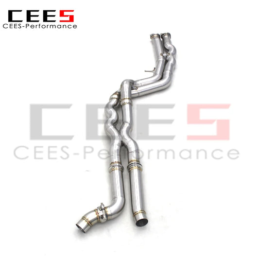 CEES Equal length Mid pipe70MM pipe For BMW M2C/M2 Competition S55 F87 3.0T 2018-2023 Stainless steel primary color wire drawing