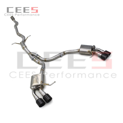 CEES Stainless Steel  Valved Sport Exhaust Catback Muffler for Porsche Macan 2.0T 2014-2017 Exhauster Pipe