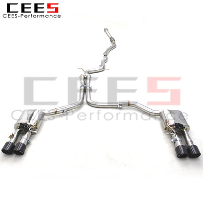 CEES Valved Sport Exhaust System Auto Parts for Audi A6 2.0T C7 2012-2018 Stainless Steel Catback Exhaust System Accessories