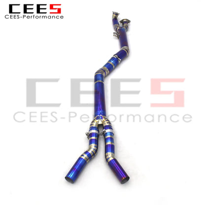 CEES Titanium Mid pipe For BMW M3/M4 G80/G8X 3.0T 2020-2025 Extended Brace Middle Pipe Exhaust System Exhaust Pipe