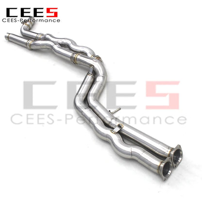 CEES Equal length Mid pipe For BMW M2C/M2 Competition S55 F87 3.0T 2018-2023 Stainless steel primary color wire drawing