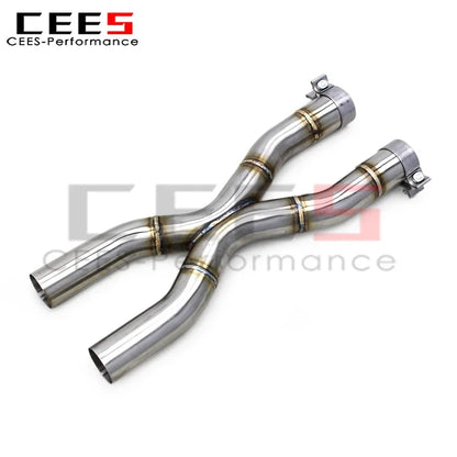 cees Axle Back Exhaust X Pipes System for Maserati Quattroporte 4.2L 2004-2011 Stainless Steel Muffler Escape Catback Exhaust