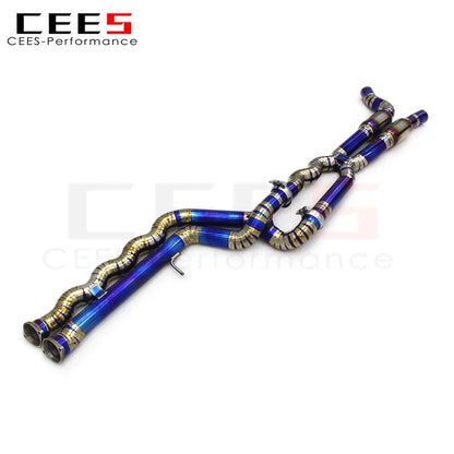 cees Performance Titanium 2.75inch 70MM Mid Pipe for BMW M2C/M2 Competition S55 F87 3.0T 2018-2023 Middle Exhaust Pipe System