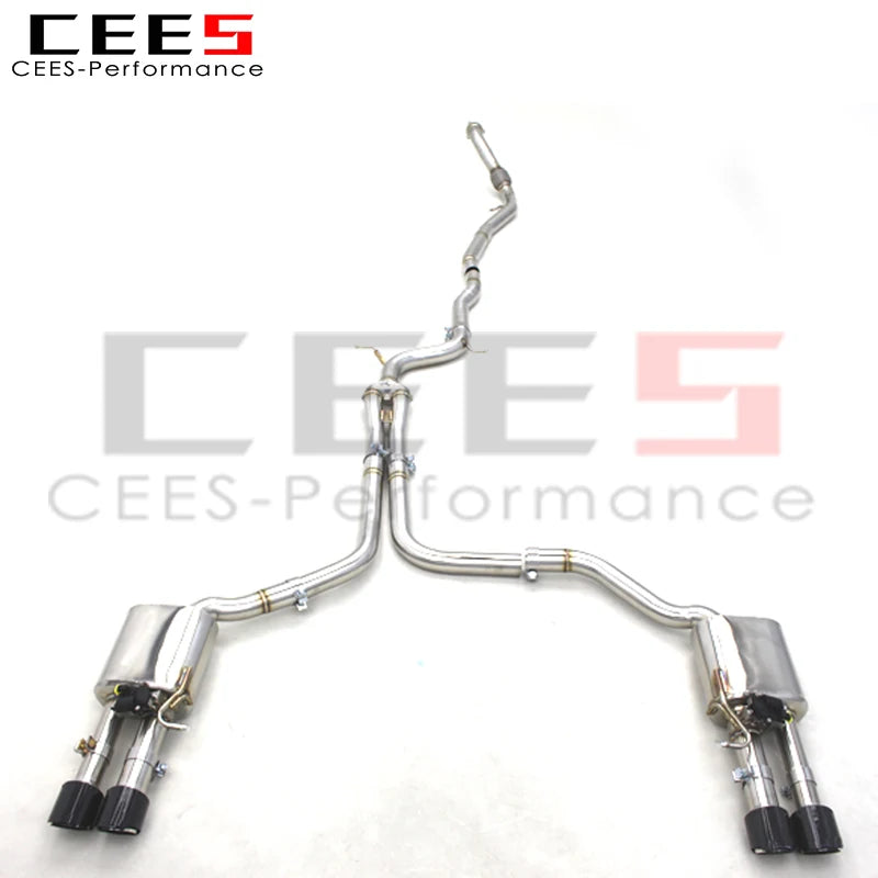 CEES Valved Sport Exhaust System Auto Parts for Audi A6 2.0T C7 2012-2018 Stainless Steel Catback Exhaust System Accessories