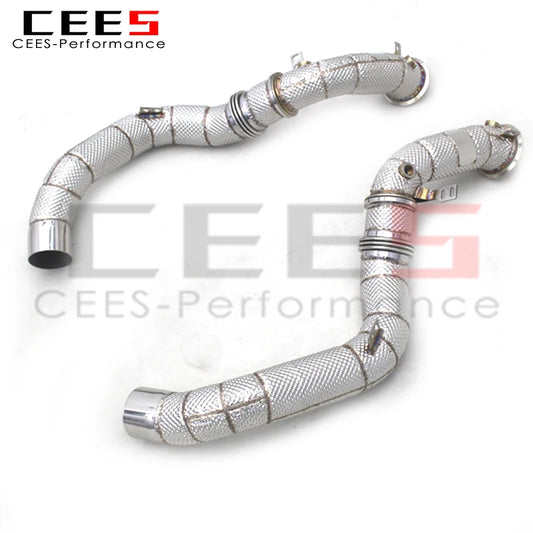 CEES Catless Exhaust Downpipe For BMW M5 F90 4.4T 2018-2023 Stainless Steel 304 Downpipe High Performance Exhaust System