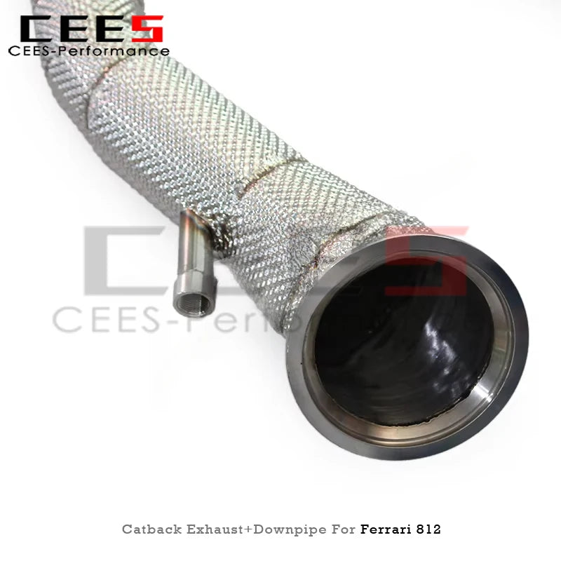 cees Catback Exhaust Downpipe Escape for Ferrari 812 Superfast 6.5L V12 2017-2023 Titanium Exhaust System Free Flow Pipe Muffler