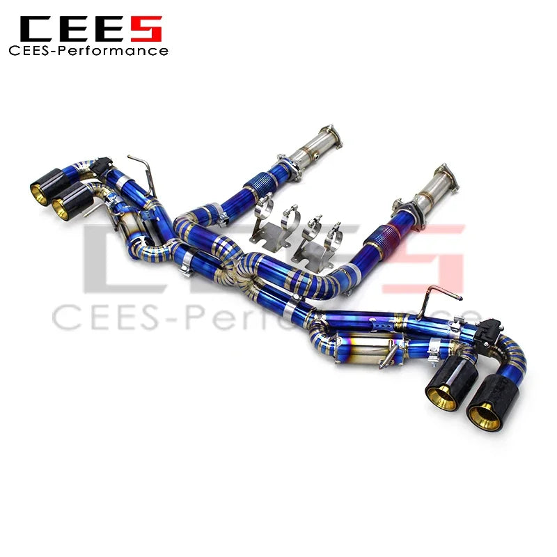 CEES  Titanium Alloy Exhaust System for Chevrolet CORVETTE C8 2019-2023 Catback Valved Exhaust Pipe Muffler