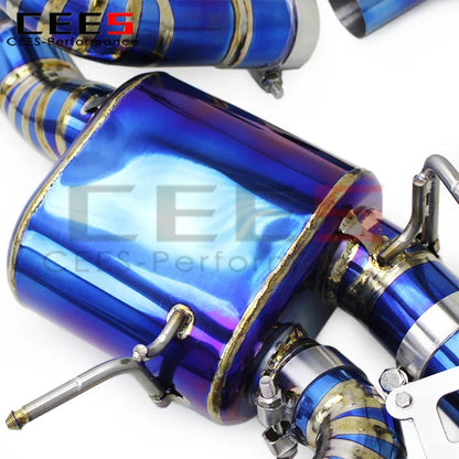 cees Full Exhaust System For Chevrolet CORVETTE C8 2019-2023 3inch Pipe Straight Downpipe Valvetronic Muffler Catback Race Sport