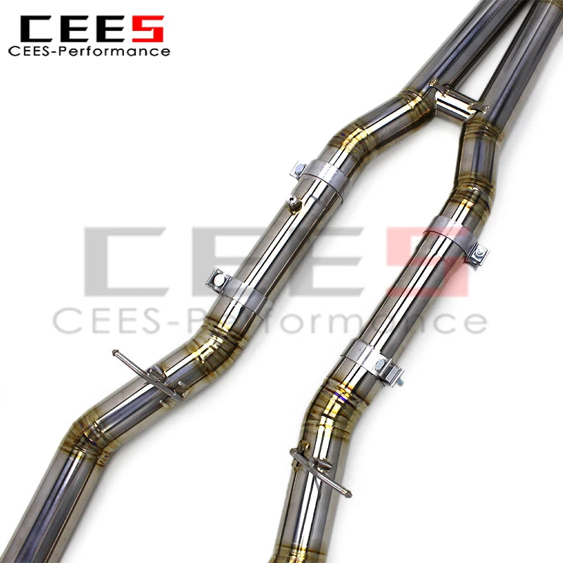 cees Titanium Valve Exhaust Pipes for BMW M8 M850 M5 F91/F92/F93 4.4T 2019-2023 Four-door Saloon Catback Exhaust Muffler System