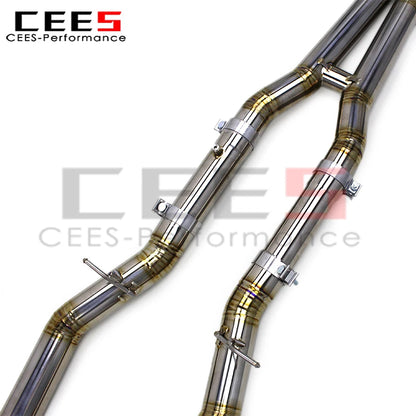 cees Titanium Valve Exhaust Pipes for BMW M8 M850 M5 F91/F92/F93 4.4T 2019-2023 Four-door Saloon Catback Exhaust Muffler System