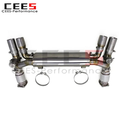 cees Titanium Valvetronic Exhaust Muffler System Catalyst catted Downpipe For Porsche 911 996 TURBO 3.6 1997-2005 Exhaust Pipe