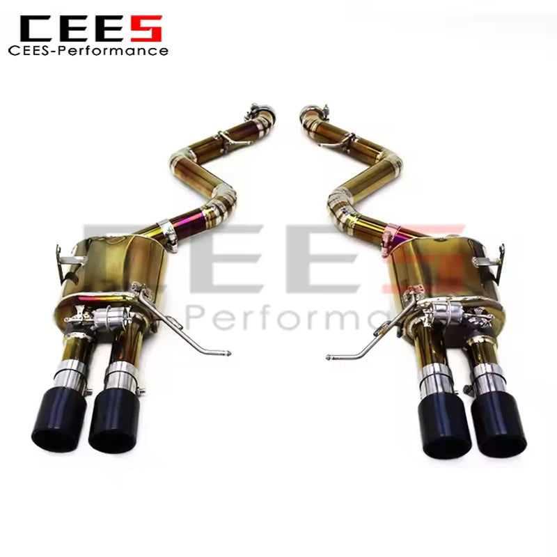 cees Titanium Gold Axle Exhaust Pipe for BMW M3 E90 E92 E93 4.0L 2008-2013 Escape Performance Valvetronic Exhaust Muffler System