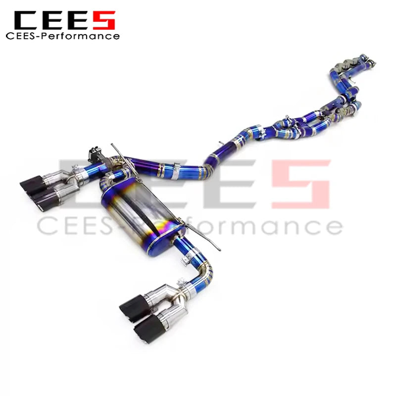 cees Titanium Equal Length Valved Sport Exhaust Pipe for BMW  M3 M4 F87 F80 F82 M2C M2 Competition3.0T Catback Exhaust System