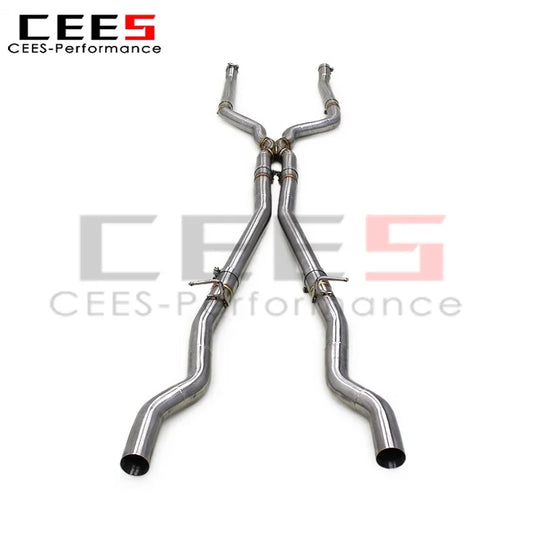 cees SS304 Stainless Steel Exhaust Middle Pipes for BMW M550 M550i G30/N63 4.4TT 2017-2022 Racing Sport Exhaust System Assembly