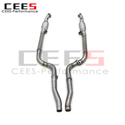 cees Tuning Catted Downpipe for Mercedes-Benz C63 AMG W204 6.2L 2011-2015 Stainless Steel Pipe with Catalyst Exhaust System