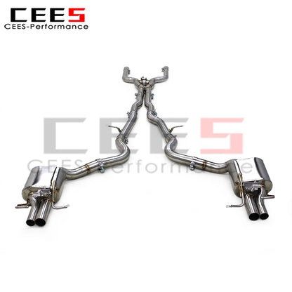 CEES  Catback Exhaust for Mercedes-Benz E63/E63S AMG W213 4.0T 2016-2023 Escape Exhaust Pipe SUS304 Valve Muffler System