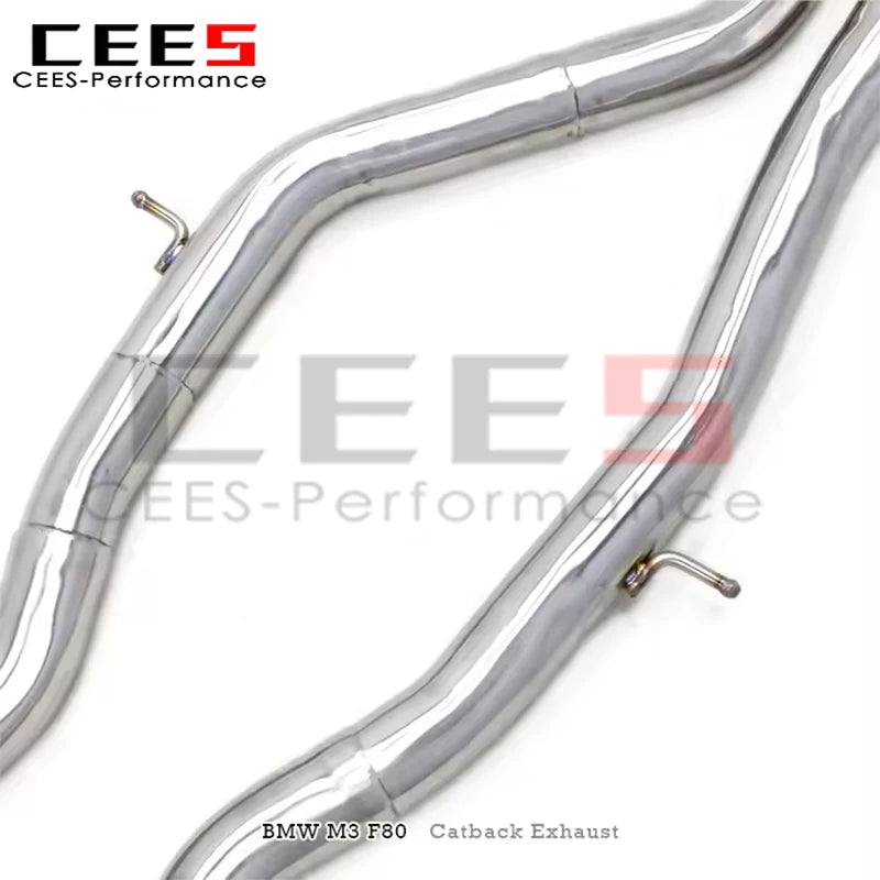 cees Valvetronic Catback Exhaust Pipes for BMW M3 F80 M4 F82 3.0T 2014-2019 SS304 Stainless Steel Exhaust Pipe Muffler System