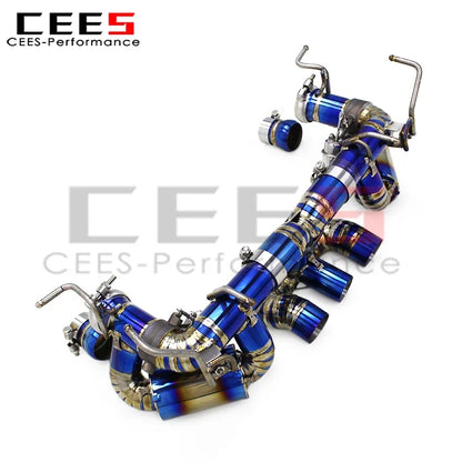 CEES Exhaust Pipes Assembly for Ferrari 458 V8 4.5 2013-2016 Escape Car Exhaust System Performance Titanium Exhaust Pipe Muffler