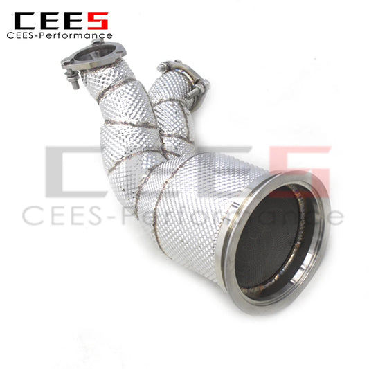 CEES Exhaust Downpipe For Audi SQ5 3.0T 2019-2023 Exhaust Pipe Stainless Steel Catless downpipe without catalyst