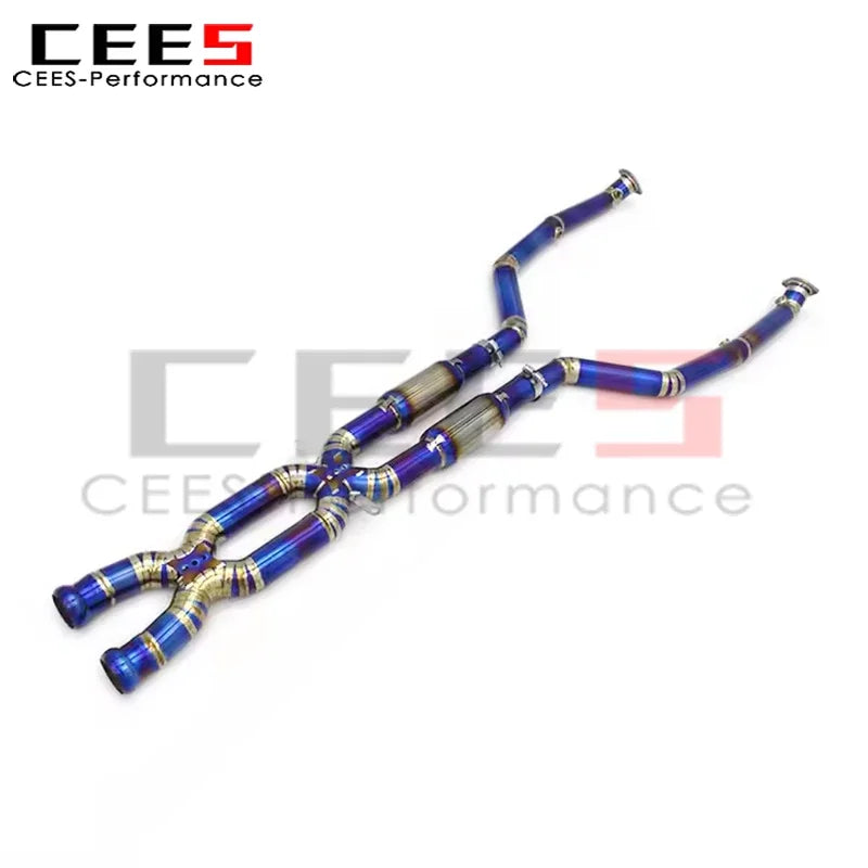 cees for BMW M3 E90/E92/E93 4.0L 2007-2013 Car Exhaust X Mid-pipe Titanium/Stainless Steel Exhaust Pipe Muffler Mid Pipe System