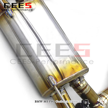 cees Performance Titanium Exhaust System for BMW M5 F90 M8 F91 F92 F93 M850i 4.4T 2018-2023 Car Racing Exhaust Valved Muffler