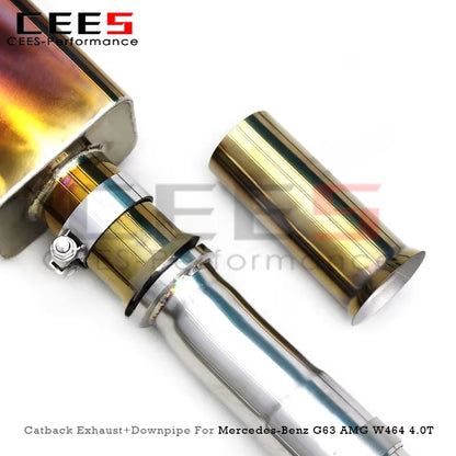 cees Complete Catback System for Mercedes-Benz G63 AMG W464 4.0T 2019-2023 Titanium Exhaust Pipe Muffler Free Flow Downpipe