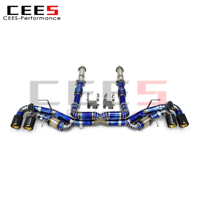 CEES  Titanium Alloy Exhaust System for Chevrolet CORVETTE C8 2019-2023 Catback Valved Exhaust Pipe Muffler