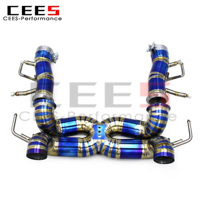 CEES  Titanium Catback Sport Straight Exhaust System for Ferrari SF90 3.9T V8 2019-2023 Racing Exhaust Pipe