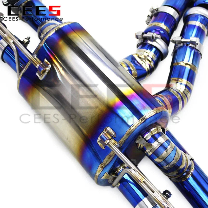 CEES Exhaust Pipes Assembly for Audi SQ8 4.0T 2018-2024 Car Exhaust System Performance Titanium Exhaust Pipe Muffler Escape