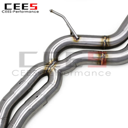 CEES Tuning Escape Exhaust Pipe For Audi RS4 RS5 B8.5 4.2L 2012-2016 SS304 Stainless Steel Sport Catback Exhaust System Assembly