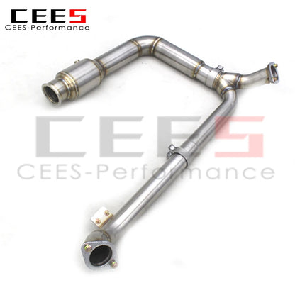 CEES Exhaust Downpipe For PORSCHE 718 Boxster/Cayman 2.0T 2016+ Downpipe with catalyst 304 Stainless Steel Exhaust Pipes