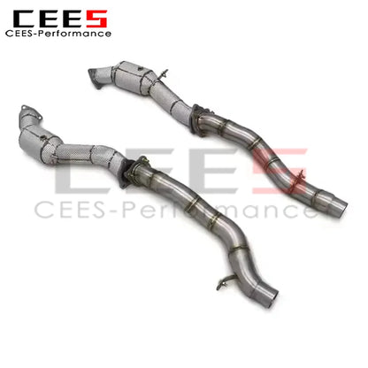 cees for Porsche Cayenne 957 3.6/4.8T 2006-2010 Stainless Steel Downpipe Exhaust System