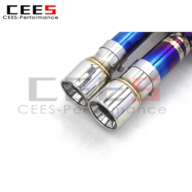 CEES Titanium Catback Exhaust System For BMW M6 E63 V10 5.0L 2006-2010 Tuning Car Exhaust Pipe Muffler Blue Escape