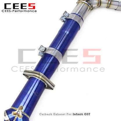 cees Catback Muffler for Infiniti G37 3.7L 2010-2021 Performance Titanium Valvetronic Exhaust System with Valve Controller