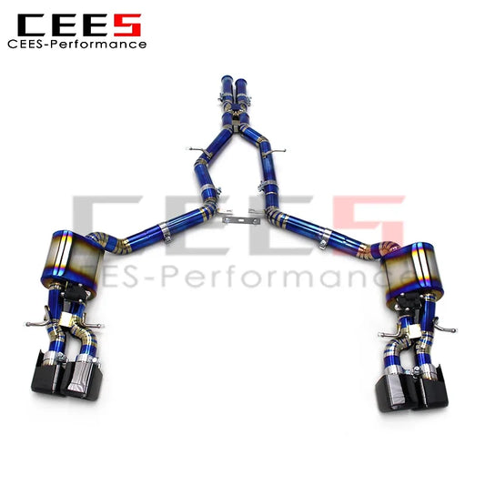 CEES Titanium Valve Catback Exhaust for Mercedes-Benz CLS63 AMG 2007-2017 Escape Exhaust Pipe Racing Sport Car Muffler System