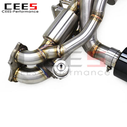 cees Valve Catback Exhaust Pipes for Porsche 718 Cayman GT4 4.0L 2024 SS304 Stainless Steel Tuning Car Exhaust Escape System