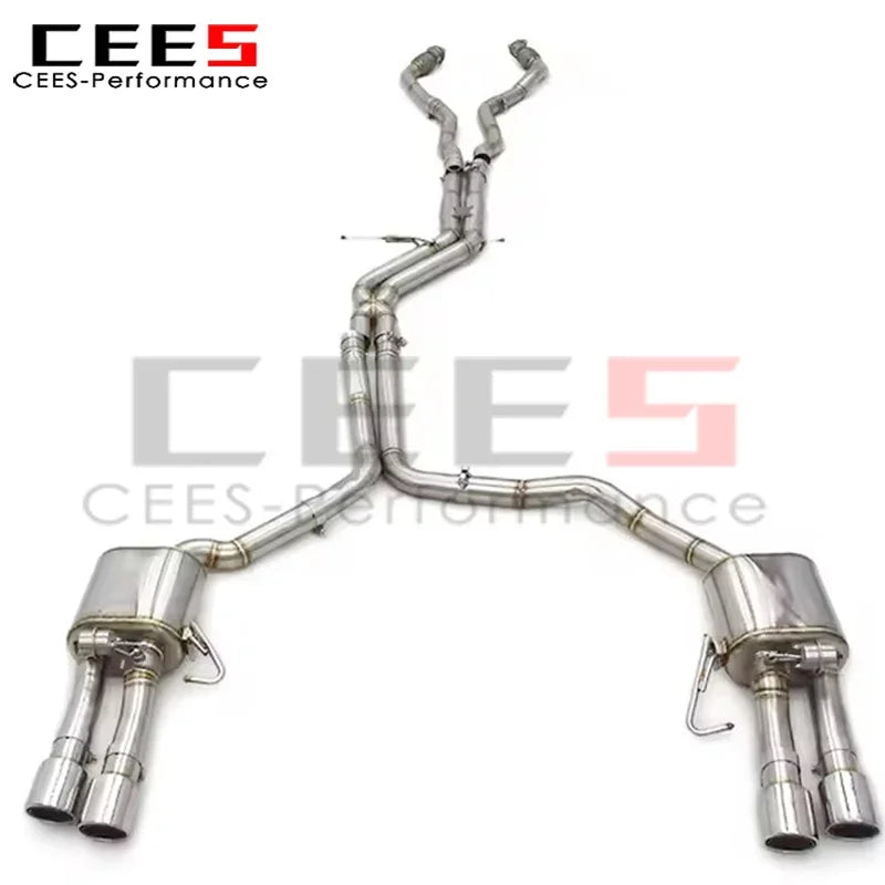 cees Catback Performance Valvetronic Exhaust Pipe for Audi S6 C7 4.0T 2012-2018 Stainless Steel Car Exhaust System Assembly