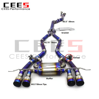 cees for BMW M3/M4 G80/G82/G8X 2021-2024 Performance Titanium Exhaust Catback Valved Exhaust Valvetronic Muffler System Assembly