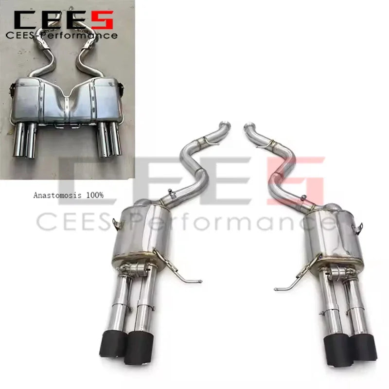 cees Performance Axle Exhaust Pipe System for BMW E92 4.0L 2008-2013 SS304 Stainless Steel Racing Exhaust Muffler Assembly