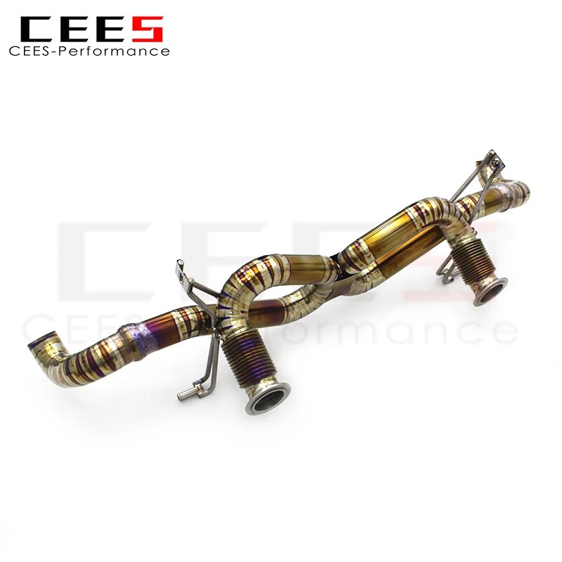 CEES Racing Car Exhaust Pipe for Audi R8 V8/V10 4.2/5.2 08-17 High Quality Titanium Alloy Catback Muffler Systems