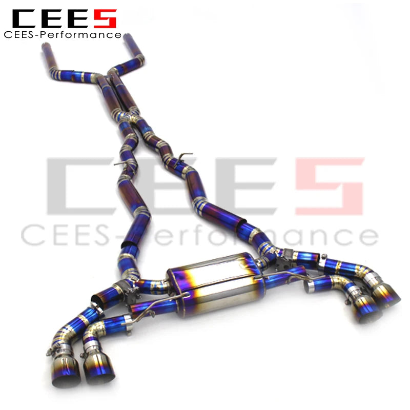 CEES Catback Exhaust for BMW M5 F90 4.4T 2018-2023 Performance Titanium Valve Exhaust Pipe Muffler  Exhaust System Escape