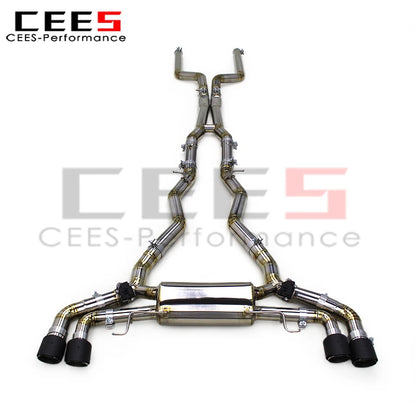 cees Titanium Valve Exhaust Pipes for BMW M8 M850 M5 F91/F92/F93 4.4T 2019-2023 Four-door Saloon Catback Exhaust Muffler System