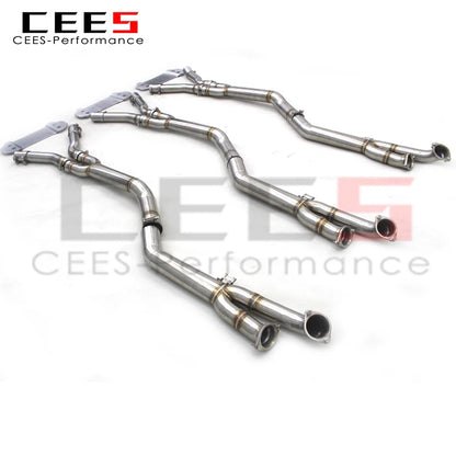 CEES Extended Brace Mid pipe For BMW M3/M4 G80/G82 3.0T 2020-2025 Stainless Steel 304 Exhaust Pipe Car Exhaust System